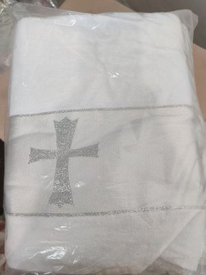 Крижма для хрещення Ekin велюр+махра, щільна, розмір 80x140 см 76351 фото