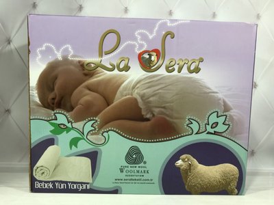 Одеяло La Sera детское шерстяное для новорожденных 100х145 см 78140 фото