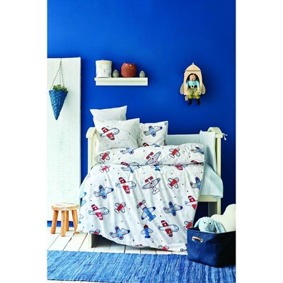 Набір в дитяче ліжечко Karaca Home Airship mavi блакитний, 10 предметів 79534 фото