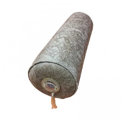Подушка - Валик декоративный велюровый Art of Sultana с кисточками и камнями, модель 6 84393 фото