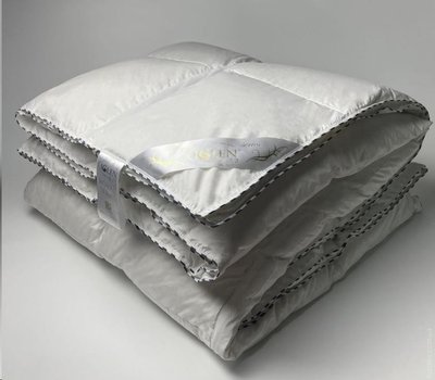 Одеяло Iglen Royal Series 100% белый пух климат-комфорт кассетная зимняя 160x215 см 54918 фото
