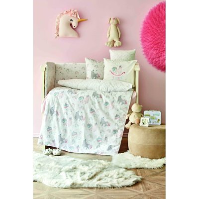 Набір в дитяче ліжечко Karaca Home Digna pembe рожевий, 10 предметів 79535 фото