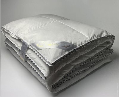 Одеяло Iglen Royal Series Roster 100% белый зимний кассетный пух 100x140 см 54916 фото