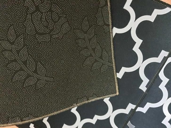 Набір килимків Homytex з 2-х штук 50x80+50x150 см, чорний 160794 фото