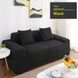 Чохол на тримісний диван HomyTex трикотаж-жатка Чорний 71052 фото 1