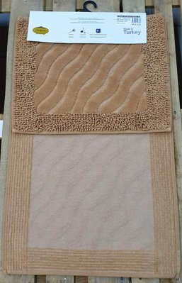 Набір килимків Zeron Mosso модель V2 50x60 см + 60x100 см шоколадний 118766 фото
