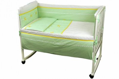Спальний комплект для дитячого ліжечка Руно "Лапушка" салатовий 62694 фото