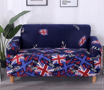 Чехол на кресло HomyTex с рисунком Британия синяя 96311 фото