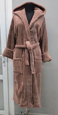 Халат жіночий махровий Zeron Welsoft кавовий 212469 фото