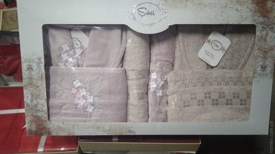 Семейный набор из полотенец и халатов Sikel модель 2 из 6-ти предметов 125107 фото