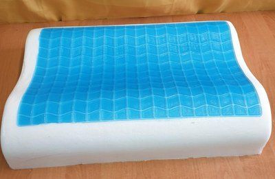 Ортопедическая подушка мемори с охлаждающим гелем Zeron Memory Foam +Cold Gel прямоугольная с двумя валиками 209420 фото