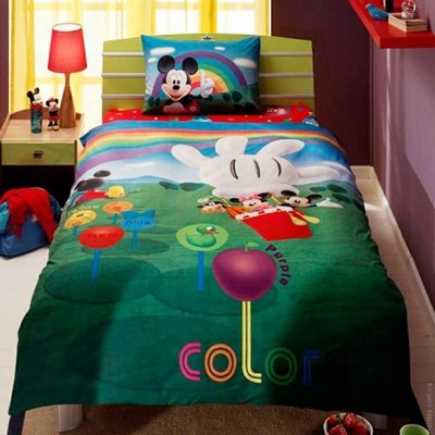 Постільна білизна TAC Disney Mickey Mouse Club House Colors дитяча 38892 фото