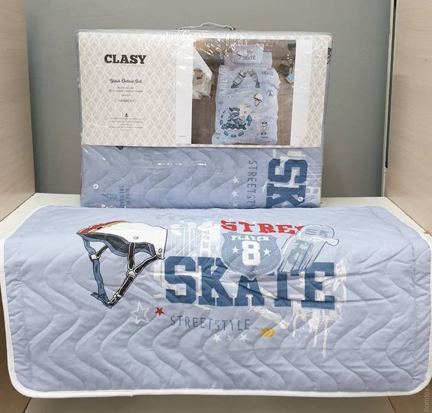 Покрывало детское стеганое CLASY Skyland 180x240 см с наволочкой 50x70 см 101895 фото