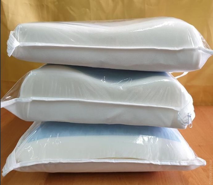 Ортопедическая подушка мемори с охлаждающим гелем Zeron Memory Foam +Cold Gel прямоугольная с двумя валиками 209420 фото