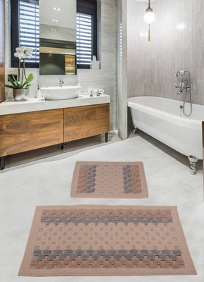 Набір килимків для ванної кімнати Diva Kareli Blue 60x100+50x60 см 106837 фото