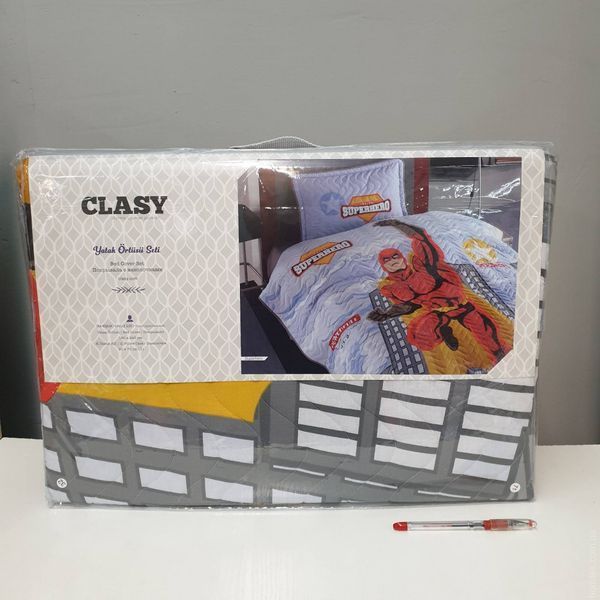 Покрывало детское стеганое CLASY Superhero 180x240 с наволочкой 117106 фото