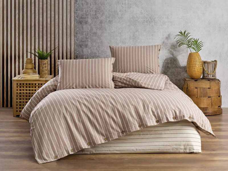 Постільна білизна Zeron Natural 1 Kahve євро 185002 фото