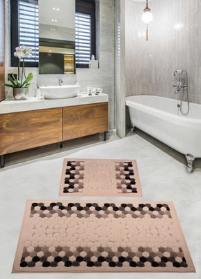 Набор ковриков для ванной комнаты Diva Bouble Black 60x100+50x60 см 106835 фото