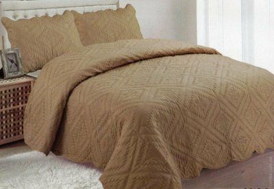 Покрывало хлопок вышивка GoldenTex CCY530-091 230x250 см 64284 фото