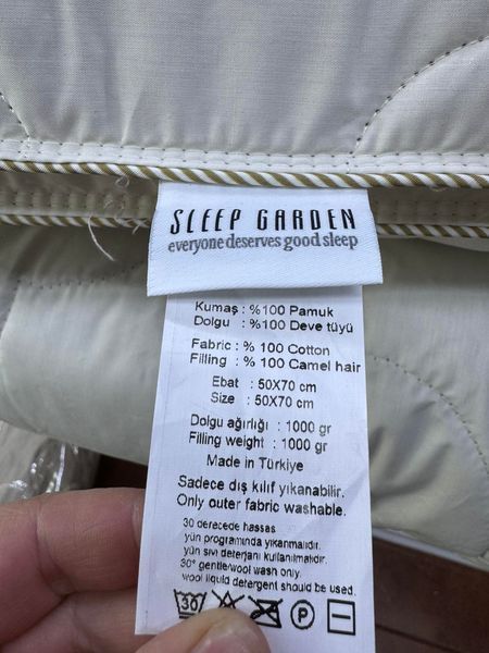 Подушка з верблюжої вовни Sleep Garden 50х70 см 219028 фото