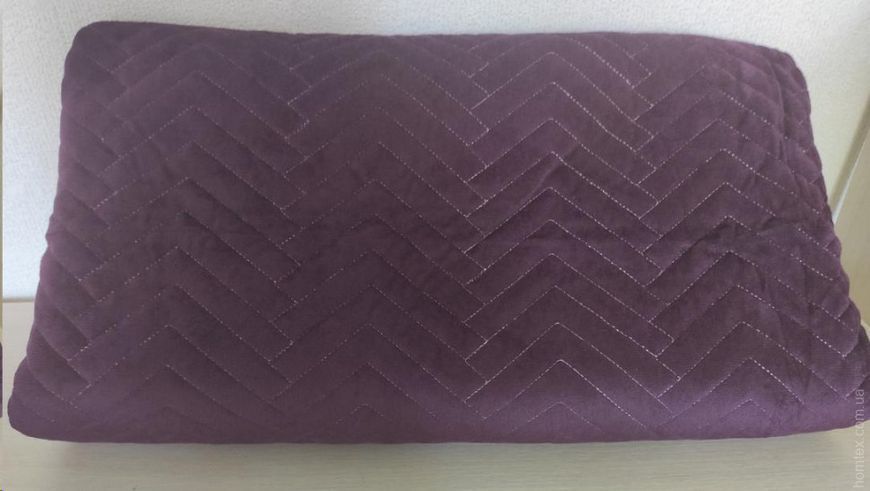 Покривало велюрове Koloco 200x230 см Зигзаг фіолетове 122446 фото