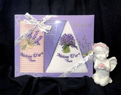 Набір кухонних рушників Maison Dor з 2- штук махрове кругле + вафельне, модель 2 202715 фото