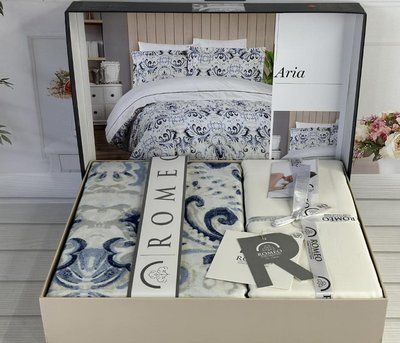 Постільна білизна Romeo Home сатин Aria євро 210837 фото
