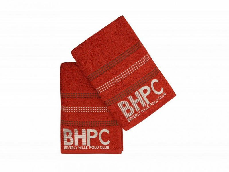 Набір рушників Beverly Hills Polo Club Botanik Brick Red 355BHP1450 70x140 см 2 шт. 66201 фото