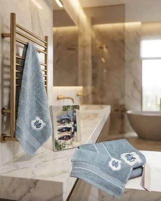 Набір рушників Maison D'or ALAIN blue - grey 30x50 см + 50x100 см + 70x140 см 217113 фото