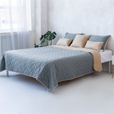 Декоративне покривало Sonex Bora Bora 220х240 см + 2 наволочки 50х70 см коричнево-сіре 210741 фото