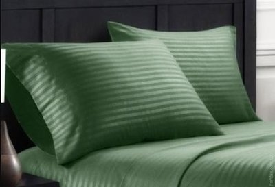 Постільна білизна Almira Mix страйп зелений (смуга 1 см) двоспальний 125450 фото