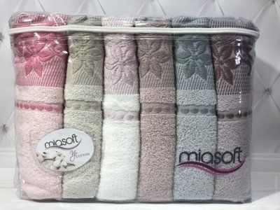 Набор махровых полотенец Pupilla из 6 шт. 50х90 см. Kardelen 77702 фото
