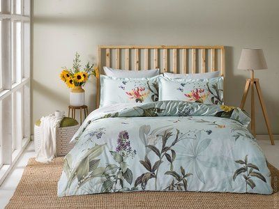 Постельное белье TAC Digital Laden Mint евро 175856 фото