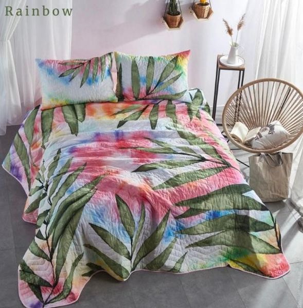 Покрывало хлопковое стеганое Club Cotton Rainbow 240x260 см с наволочками 112093 фото