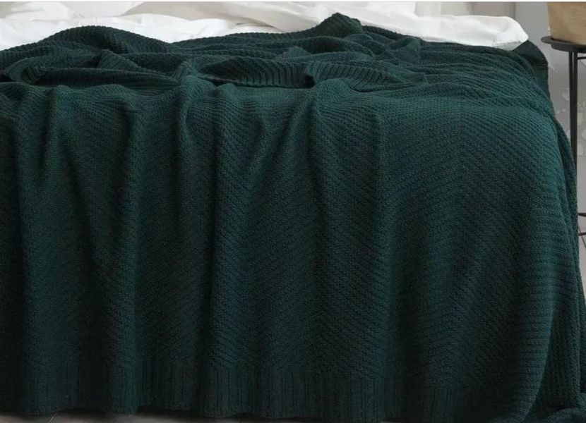Плед - Покривало La Modno Wool Cotton Balance Emerald 150х200 см 218981 фото