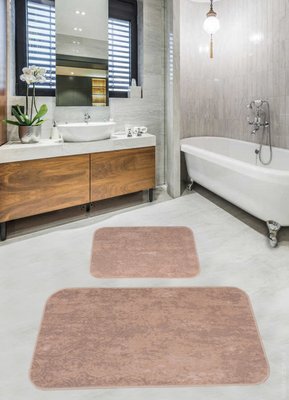 Набір килимків для ванної кімнати Diva Gold L Brown 60x100+50x60 см 106822 фото