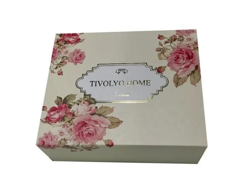 Махровая простынь Tivolyo Home Alfredo Somon 220х240 см + сатиновая простынь с наволочками 159442 фото