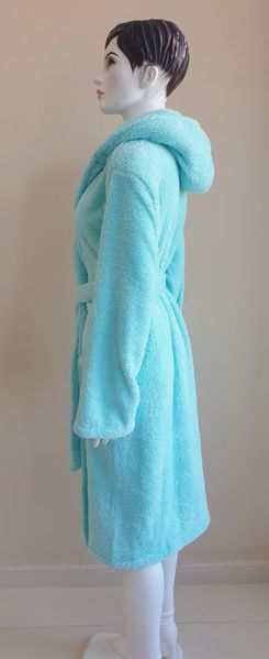 Халат жіночий махровий Zeron Welsoft блакитний 173340 фото