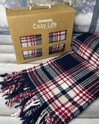 Плед бавовняний Merinos Cozy Life 180x220 см модель 14 215946 фото