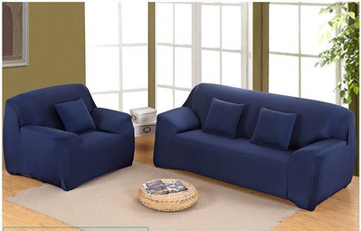 Чохол на тримісний диван HomyTex Синій 64368 фото