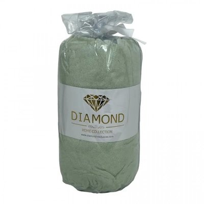 Простынь махровая на резинке DIAMOND HAVLU CARSAF DARK GREEN 180x200 см 131619 фото