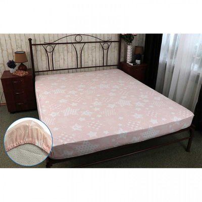 Простынь на резинке Руно безевая Beige Star 90х200 см 86116 фото