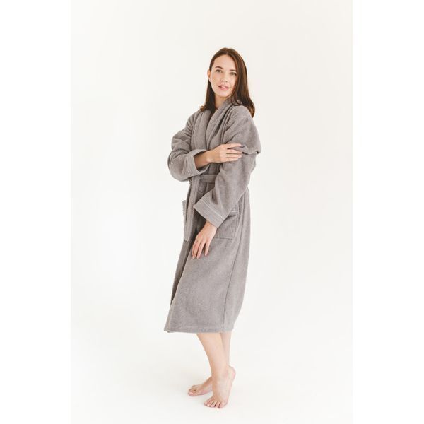 Халат махровий Lotus - Nella grey S/M 114063 фото