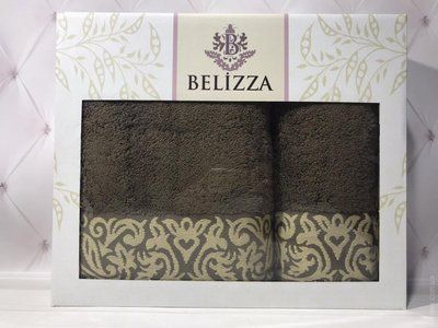 Набор махровых полотенец Belizza из 2 штук 50x90 см+70x140 см модель 9 94414 фото