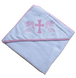 Полотенце для крещения с уголком 92*92 380г/м2 (TM Zeron) белый окантовка - розовая 74396 фото 1