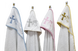 Полотенце для крещения с уголком 92*92 380г/м2 (TM Zeron) белый окантовка - розовая 74396 фото 3