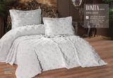 Покривало жакардове Alara Bonita krem 260Х260 з наволочками 216070 фото