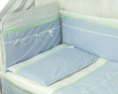 Спальний комплект для дитячого ліжечка Руно "Лапушка" блакитний 62692 фото