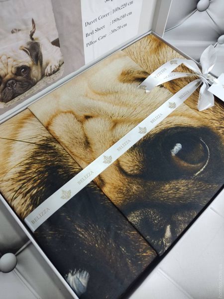 Постельное белье Belizza digital Pug полуторный 118790 фото