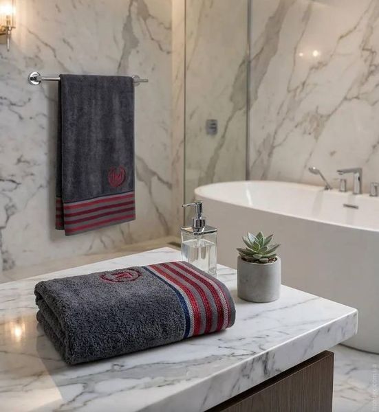 Набор полотенец Maison D'or Delon Anthrasit из 3-х штук 30x50 см+ 50x100 см+ 70x140 см 201329 фото